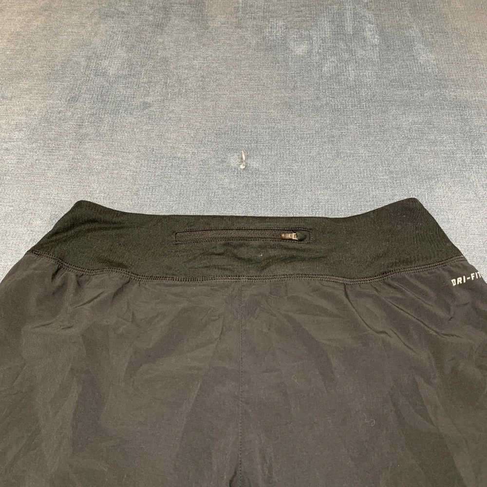 Nike Dri Fit Running Shorts Womens Small Black Stretch Logo Elastic Waist Sport